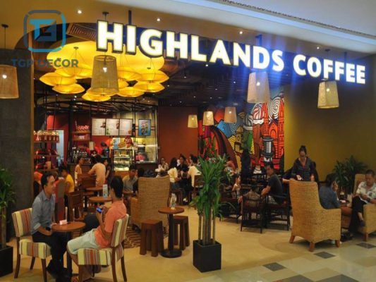 Sơn hiệu ứng Highlands Coffee