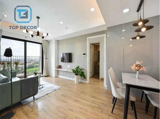Sơn tường hiệu ứng tại Masteri Thảo Điền - Tòa T1